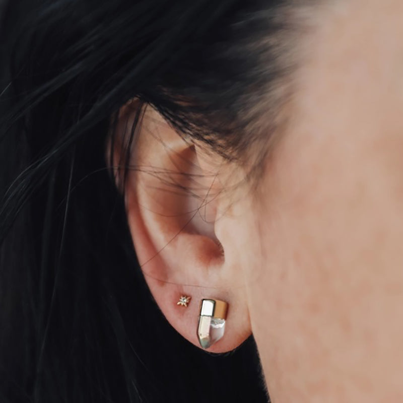 jaxkelly-gold-dip-aura-quartz-point-stud-earring-modeled