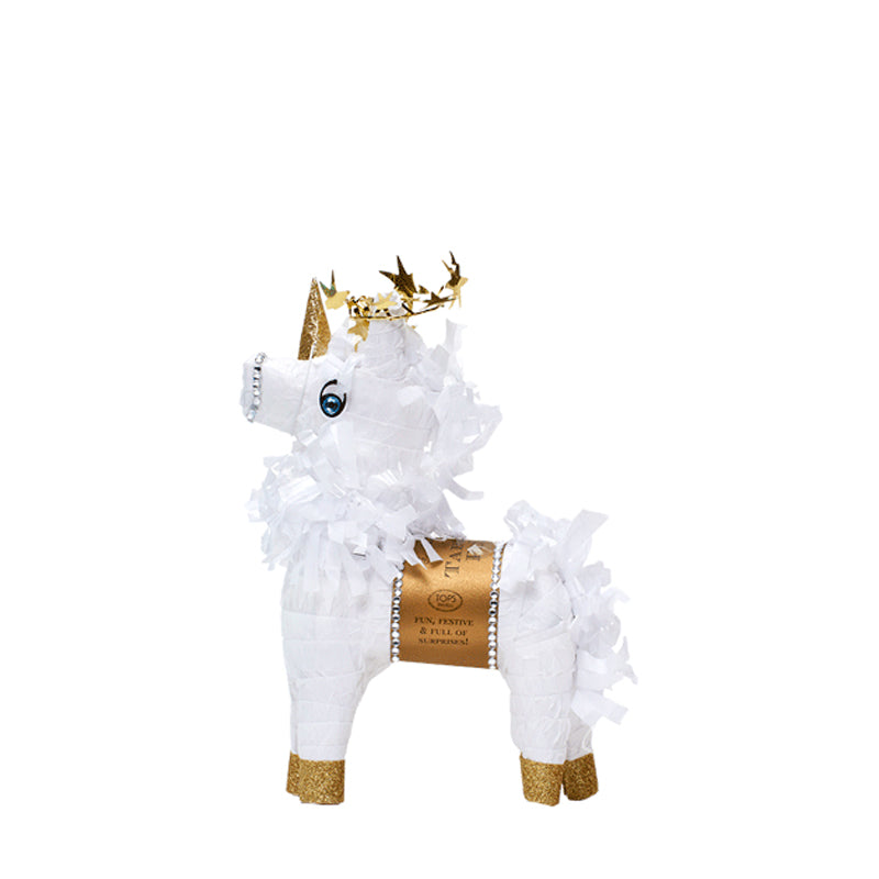 TOPS MALIBU |  Mini Tabletop Unicorn Piñata White