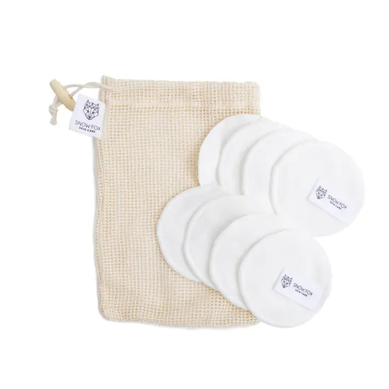 snow-fox-skincare-reusable-bamboo-makeup-removal-pads-with-organic-cotton-mesh-bag