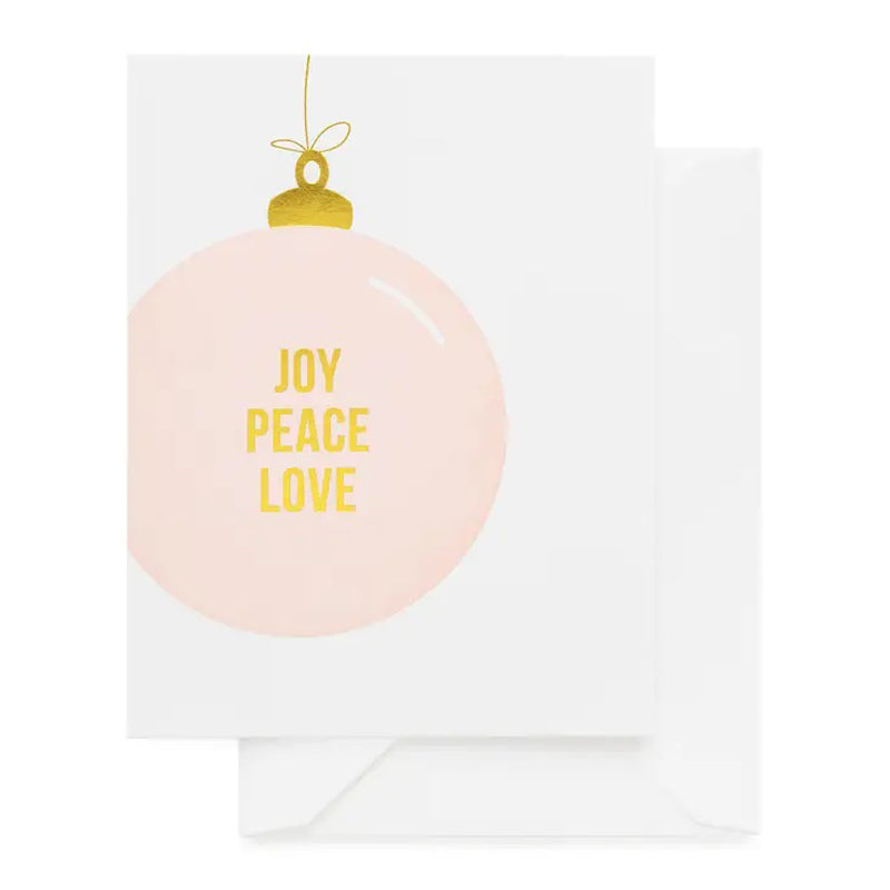 SUGAR PAPER | Joy Peace Love Ornament Card