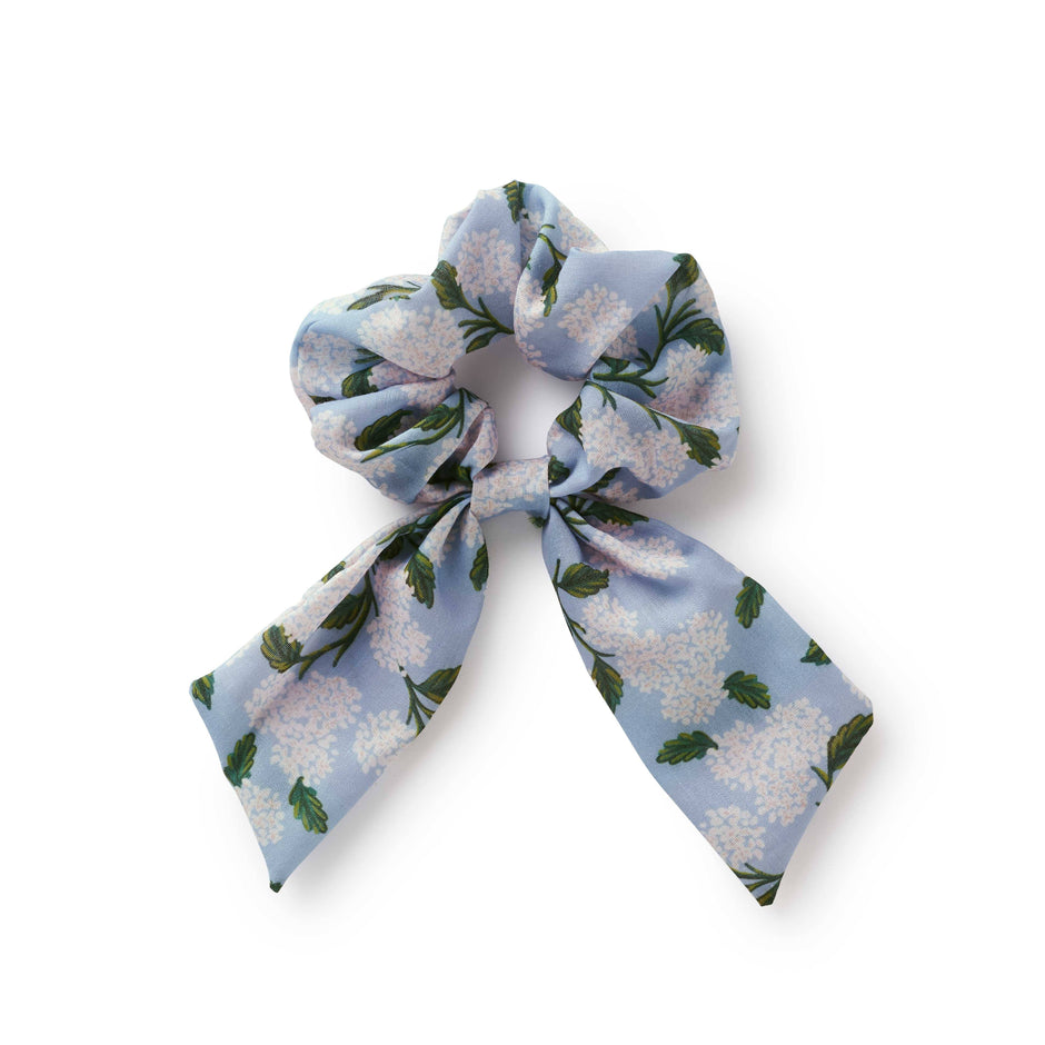 Floral patterned scrunchie on a white background