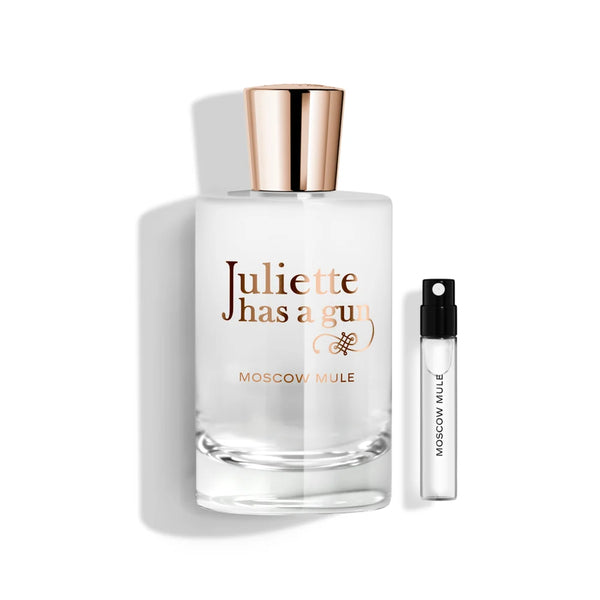 Full Size | 100ml, Juliette Has A Gun Moscow Mule Eau de Parfum 100 ml bottle with 7.5 ml travel spray
