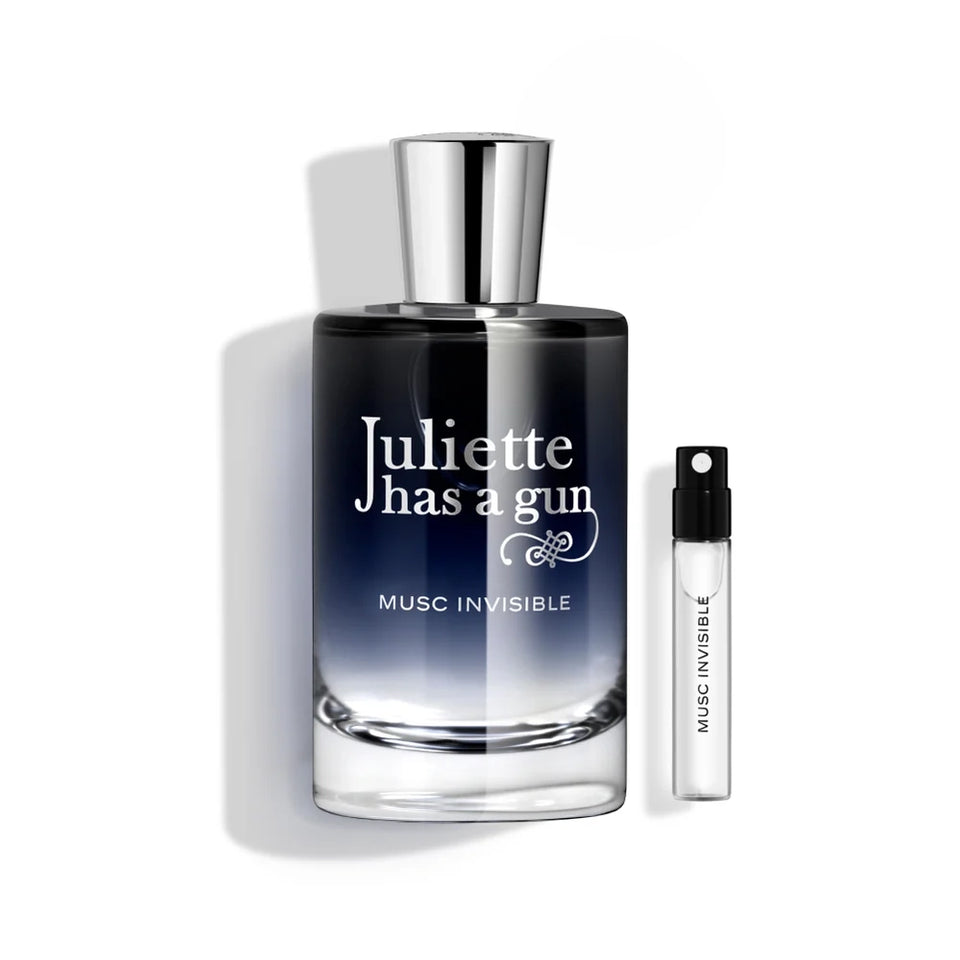 Full Size, Juliette Has A Gun Musc Invisible Eau de Parfum 100 ml bottle with 7.5 ml travel spray