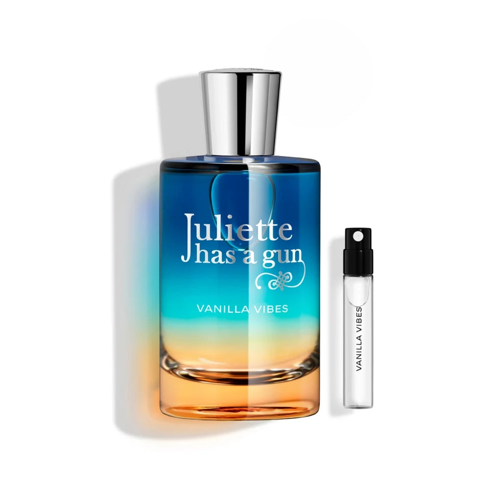 Full Size, Juliette Has A Gun Vanilla Vibes Eau de Parfum 100 ml bottle with 7.5 ml travel spray
