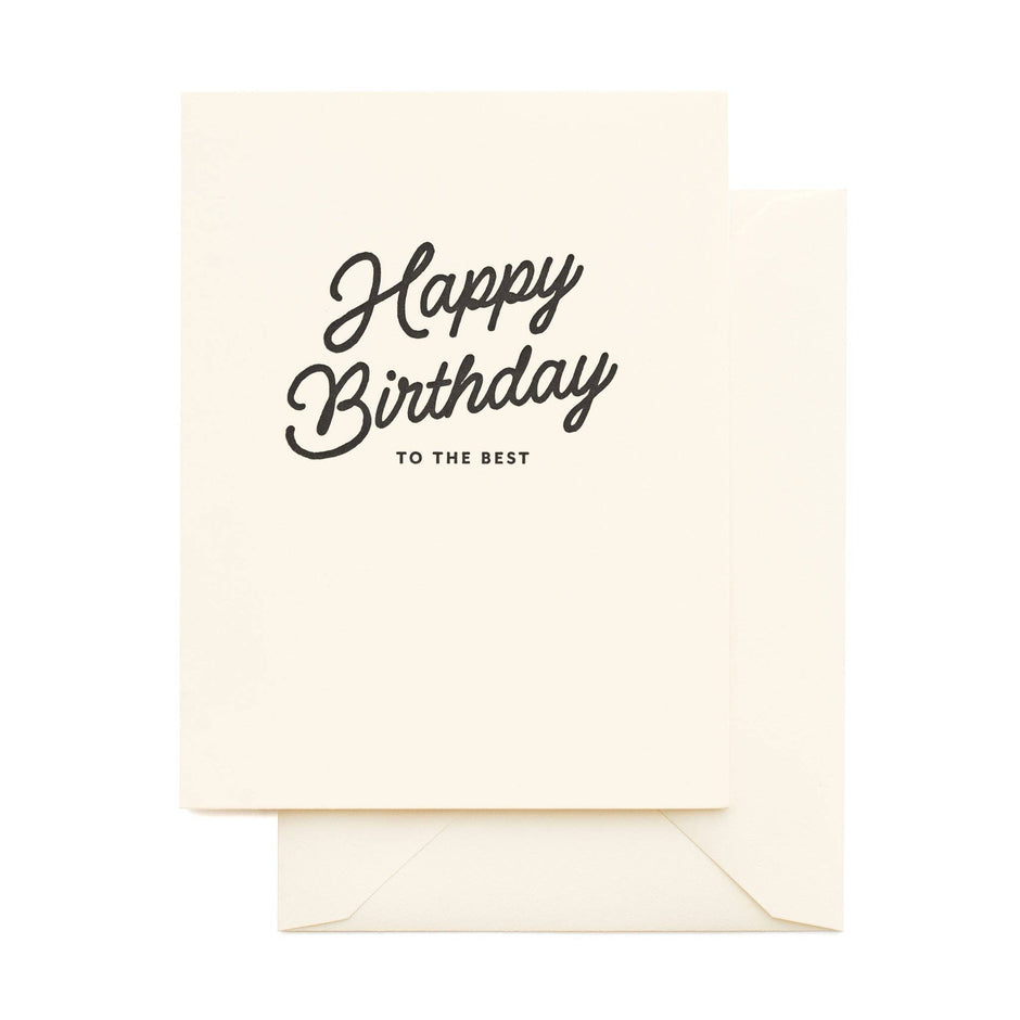 SUGAR PAPER | Black Script Happy Birthday Card