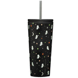 Black Corkcicle 24oz cold cup with ghost and star pattern design by Rifle Paper Co