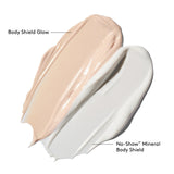 Colorescience Body Shield Glow and No-Show comparison swatches