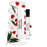 JULIETTE HAS A GUN | MMMM... Eau de Parfum — Travel Spray, Juliette Has A Gun MMMM Eau de Parfum 7.5 ml travel spray with rose petals and leaves