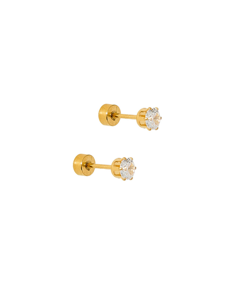 LINNY CO | Screwback Stud Earrings - Helen Gold
