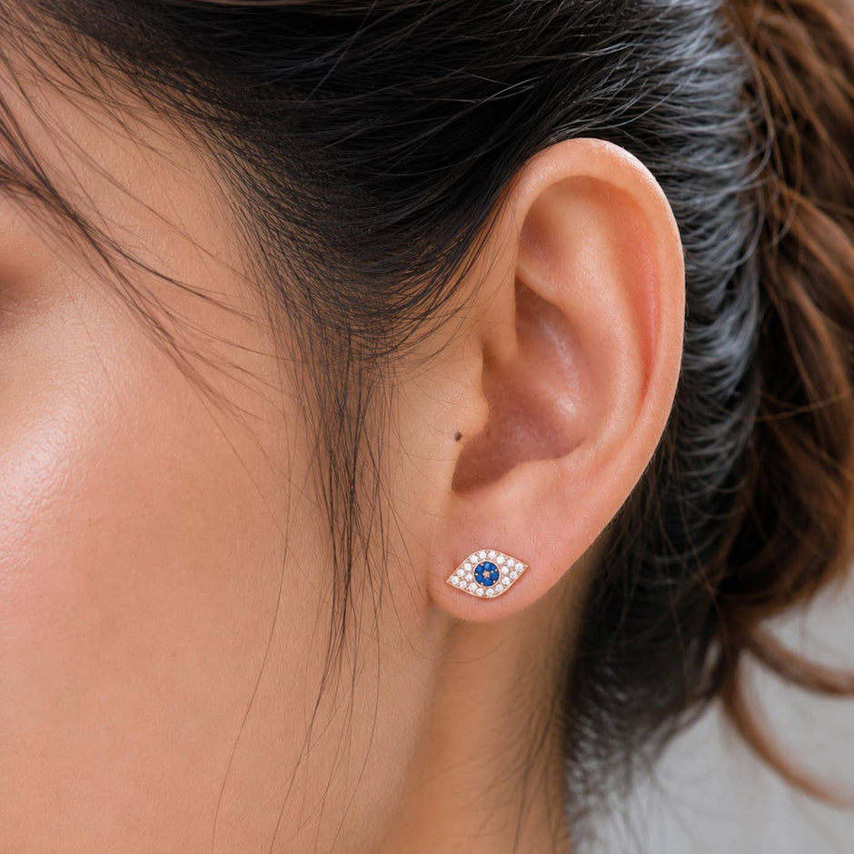 TAI RITTICHAI | Pave Evil Eye Studs