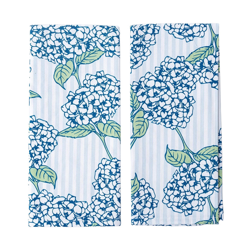 8 OAK LANE | Hydrangea Stem Kitchen Towel Set