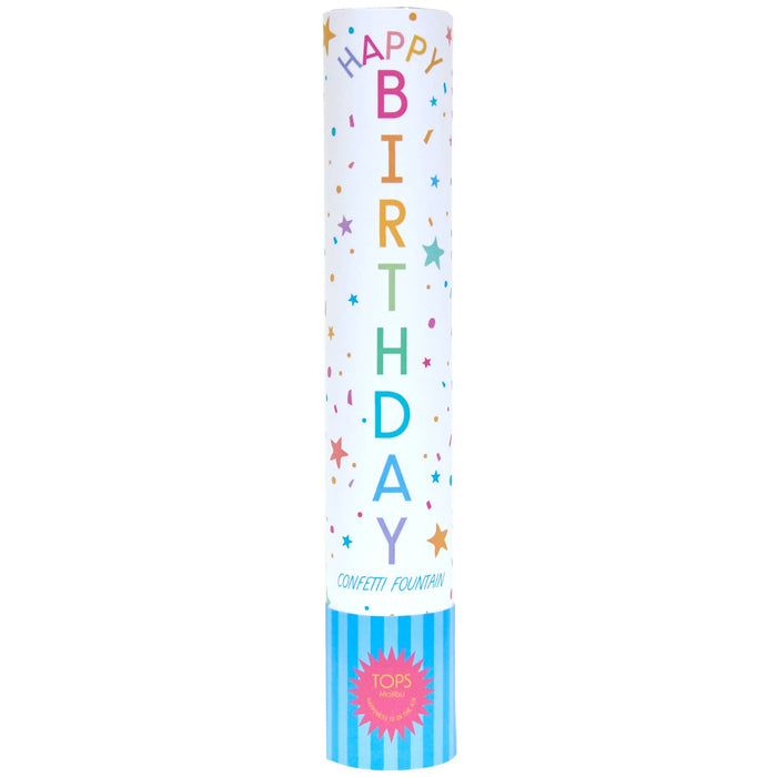 TOPS MALIBU | Grande 12" Confetti Fountain - "Happy Birthday"