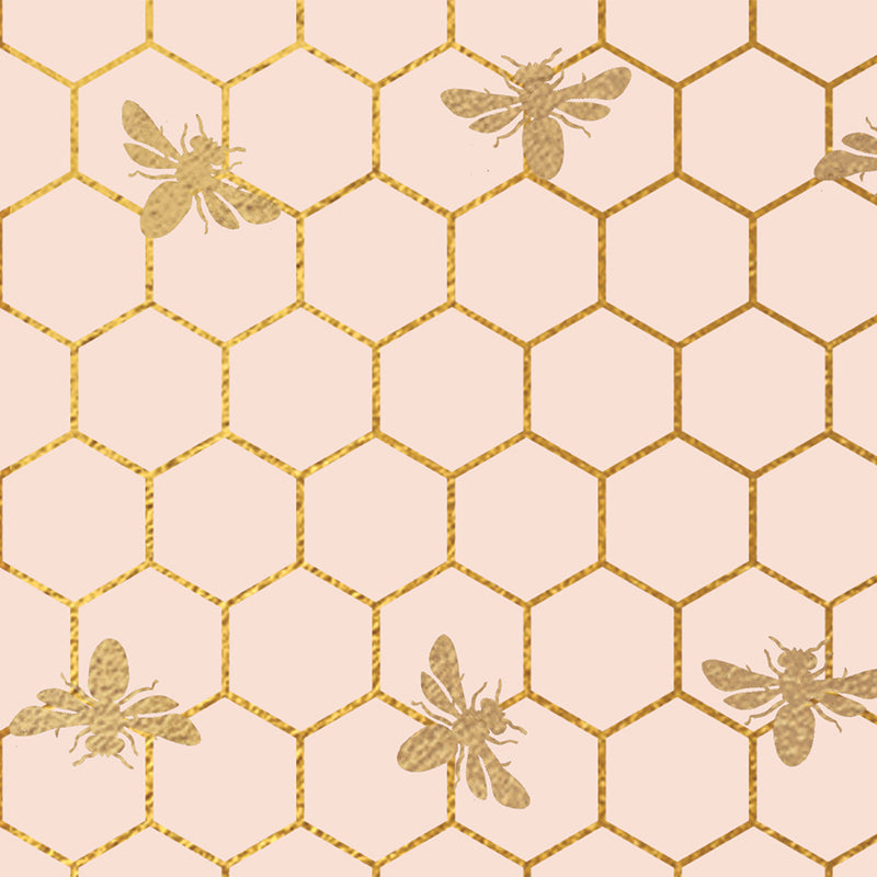 belle-and-blush-gift-box-sleeve-option-blush-bees-close-up-pattern-detail