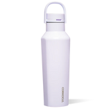 Corkcicle 20oz Sport Canteen in Lavender Fog, a pale purple insulated bottle with loop cap