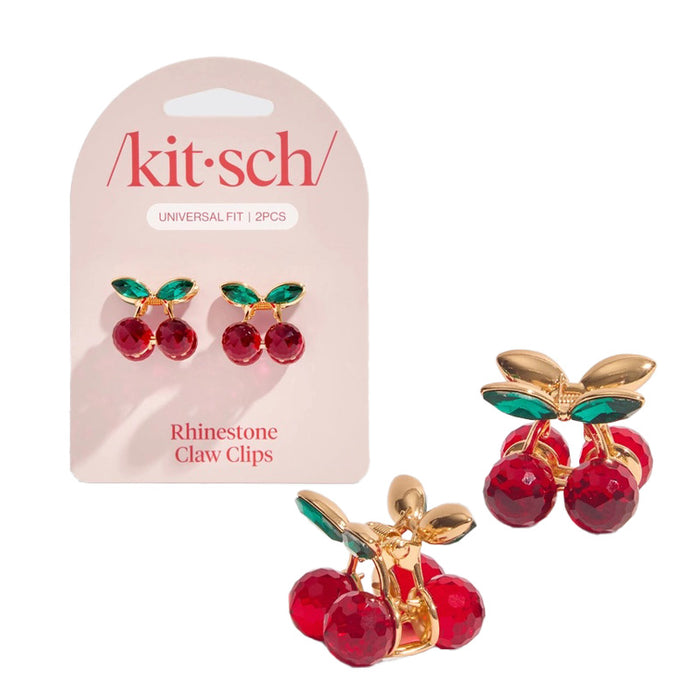 Kitch-mini-rhinstone-claw-clip-cherry