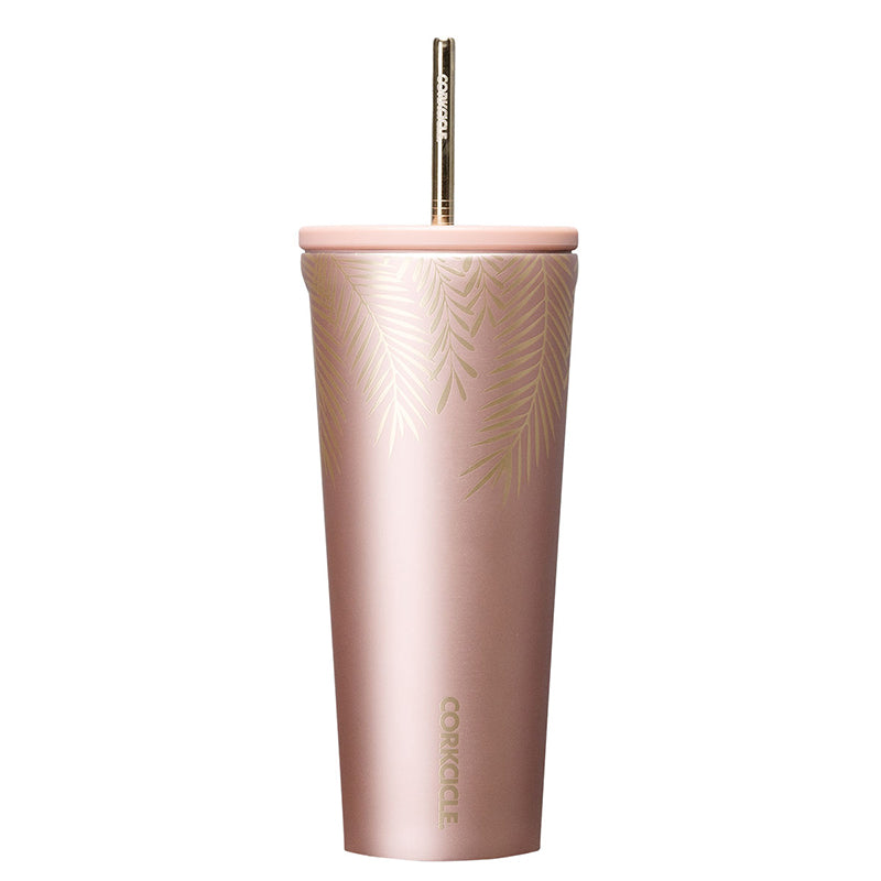 Corkcicle | Holiday Cold Cup | 24oz | Frosted Pines Rose Gold