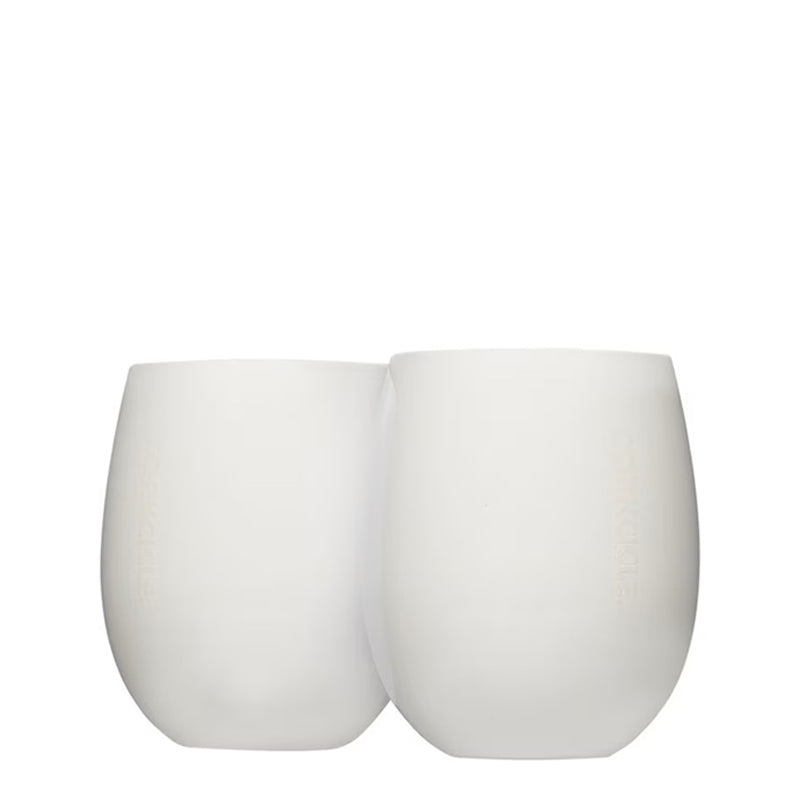 CORKCICLE | Sommelier Stemless - Double Pack - Gloss Oat Milk