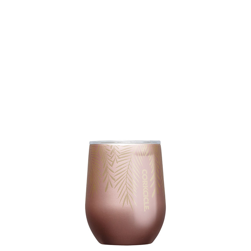 corkcicle-stemless-wine-cup-frosted-pines-rose-gold