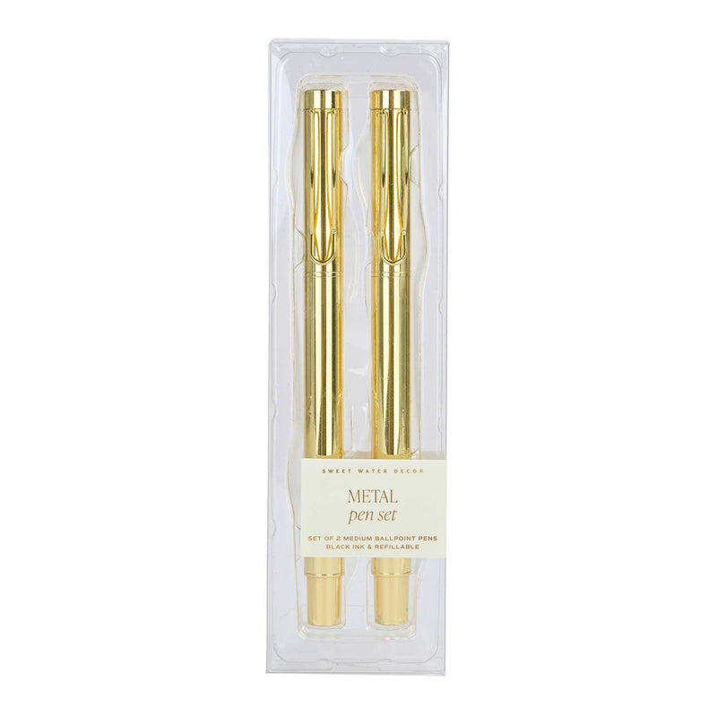SWEET WATER DECOR | Gold Metal Pen Set