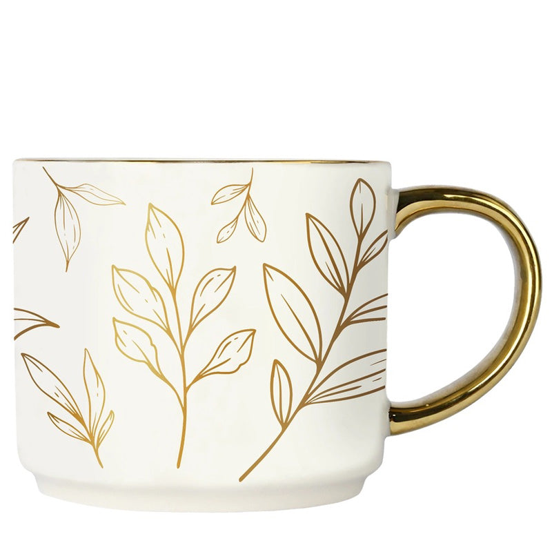 SWEET-WATER-DECOR-Gold-Leaves-Coffee-Mug