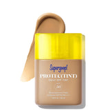 Supergoop! Protec(Tint) Daily SPF Tint with yellow cap on a white background