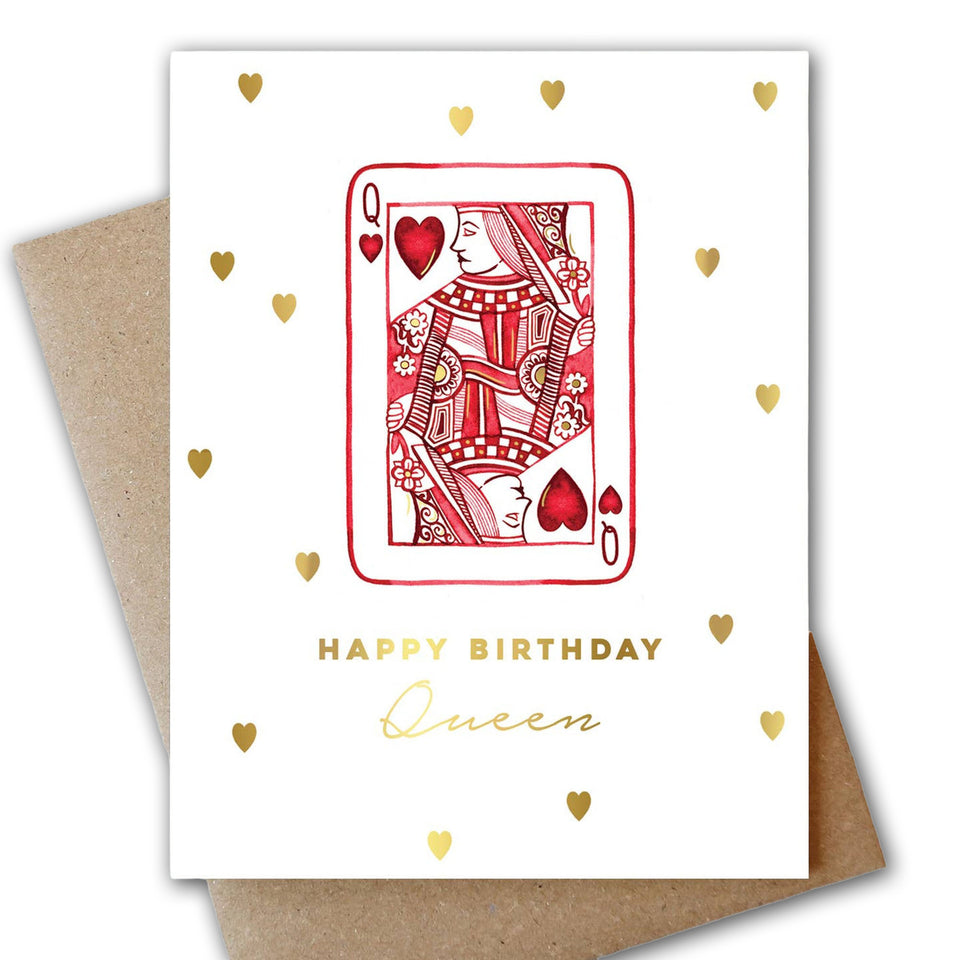 ABIGAIL JAYNE DESIGN | Queen of Hearts Birthday Greeting Card