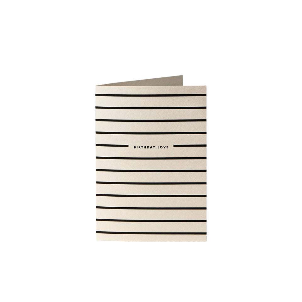KATIE LEAMON | Stripe Birthday Love Greeting Card