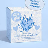 Last Toast Bridal Blue cotton candy glitter bombs pack with 4 glitter bombs for bubbly beverages