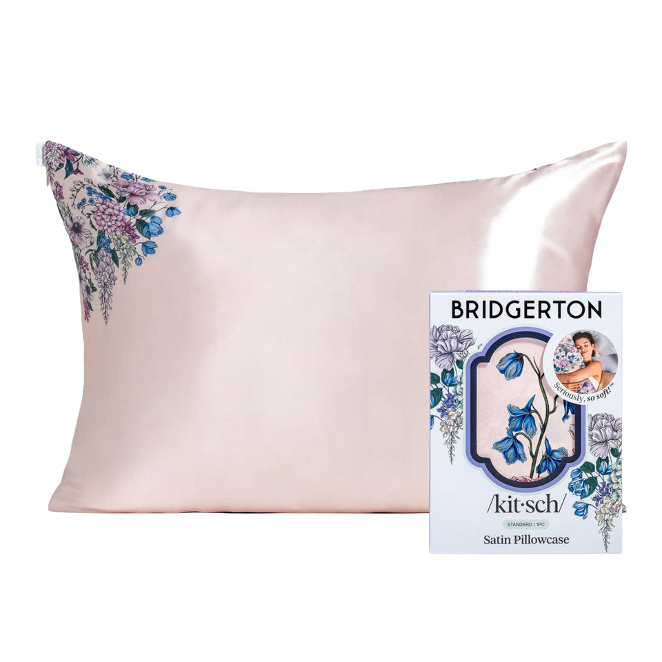 KITSCH | Bridgerton x Kitsch Satin Pillowcase in Wisteria