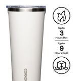 Corkcicle 16oz Tumbler with graphic showing up to 3 hours hot and 9 hours cold