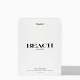 Baja Zen Beach Haus candle packaging on a white background