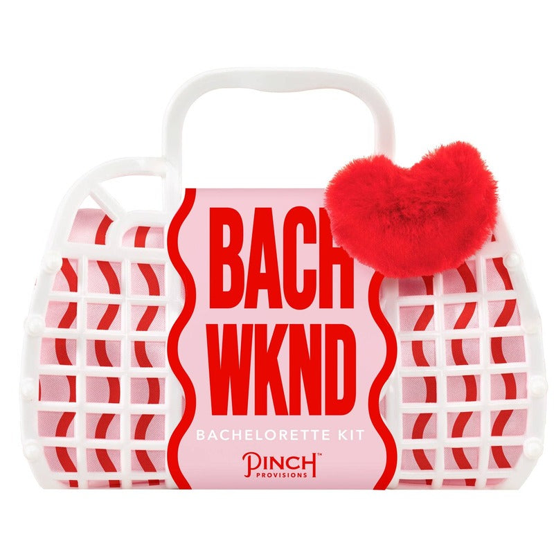 PINCH PROVISIONS Bach Wknd Bachelorette Kit with red heart pom-pom accessory