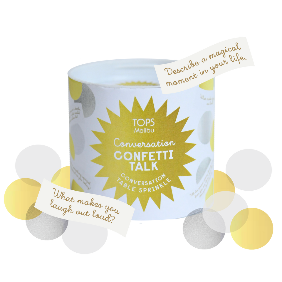 TOPS MALIBU | Confetti Talk Conversation Game - Conversation Prompts