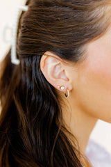 LINNY CO | Huggie Earrings - Scarlett Hoop Gold 12mm CZ