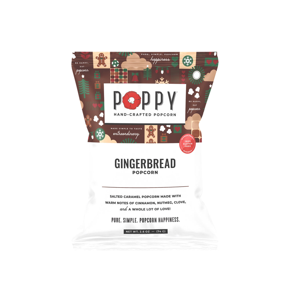 POPPY | Gingerbread Popcorn Snack Bag