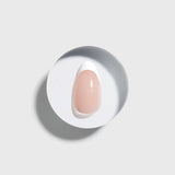 CELEBRITIPS Luminé Classic French short almond nail tips in natural nude shade on white background