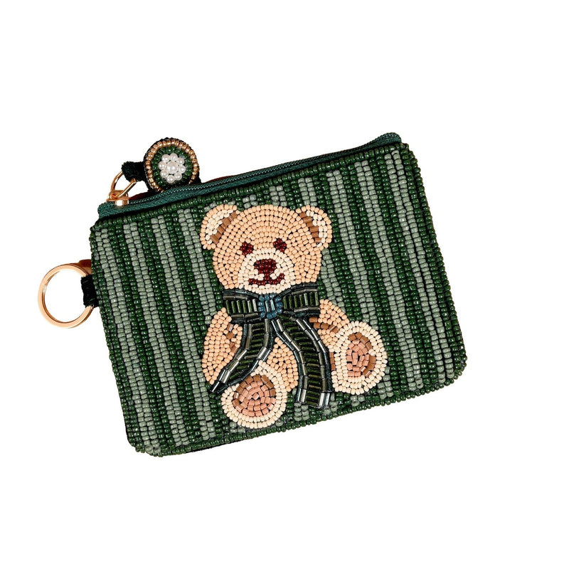 THE DARLING EFFECT | Handcrafted Beaded Pouch - Teddy Bear Theo