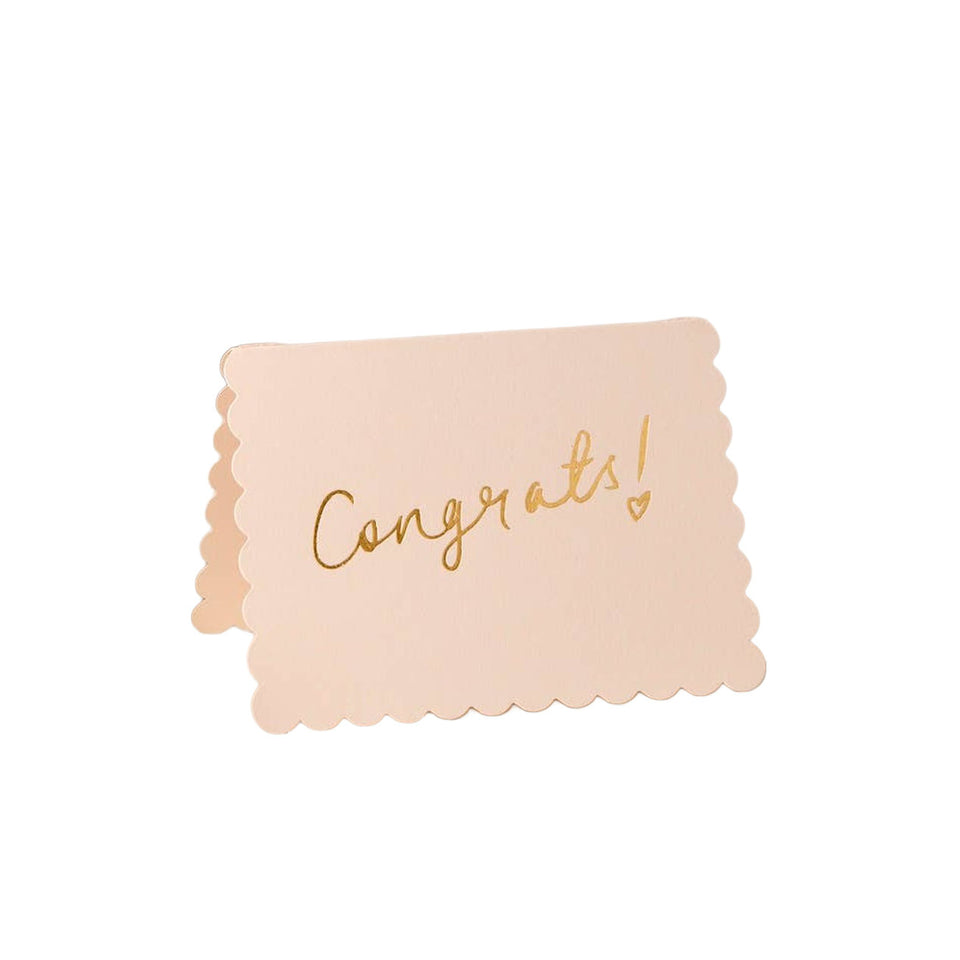 KATIE LEAMON | Scallop Congratulations Card Blush