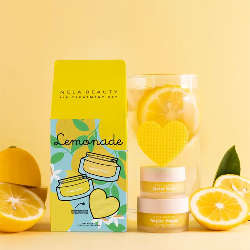 NCLA BEAUTY | Lemonade Lip Care Duo + Lip Scrubber
