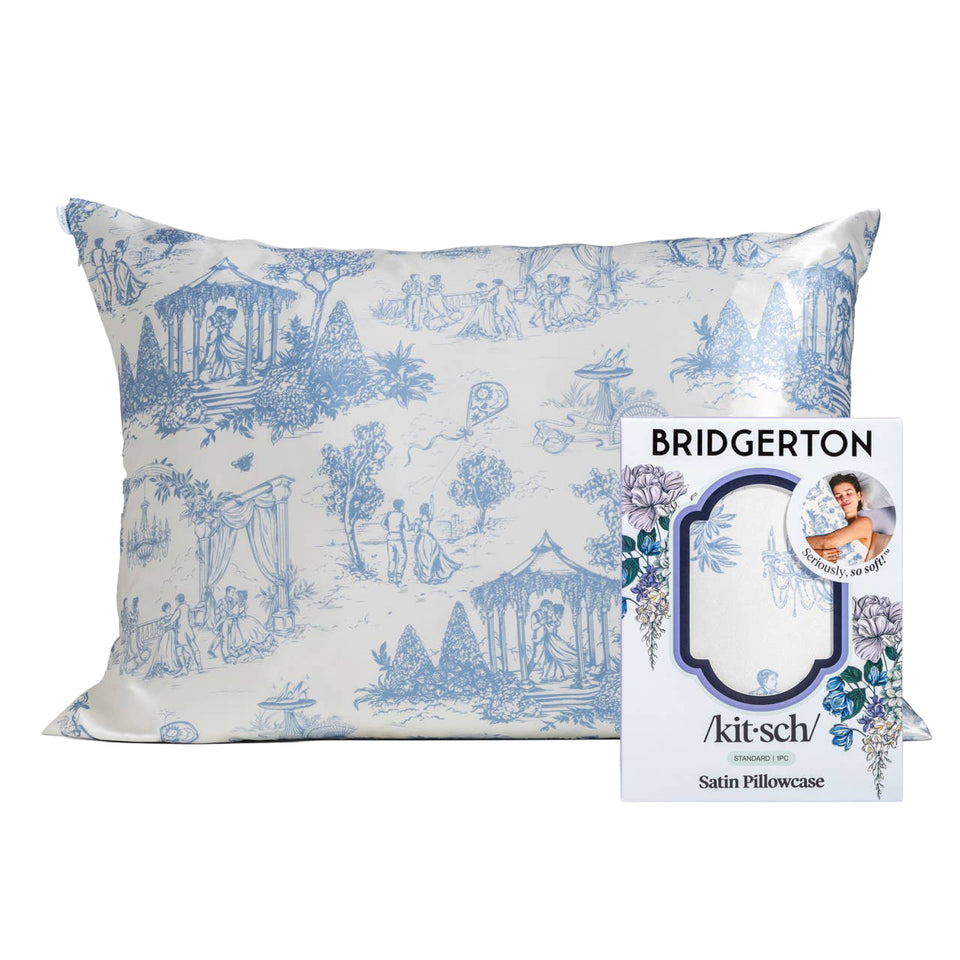 KITSCH | Bridgerton x Kitsch Satin Pillowcase in Garden Toile