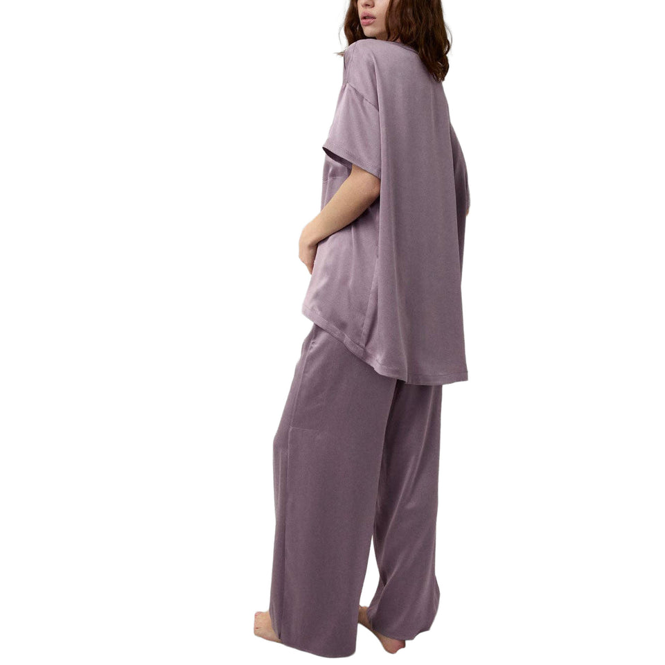 LUNYA | Washable Silk Tee Pant Set - Frosted Crocus