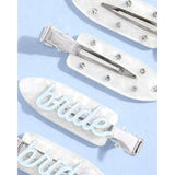 XO FETTI bride beauty clips pearl hair accessories for bridal shower in white with rhinestones