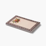 Rifle Paper Co. Harvest Notepad with woven basket illustration and ornate brown damask border