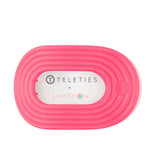 TELETIES x LainSnow Flat Round Tropic Twist Large hair tie in hot pink
