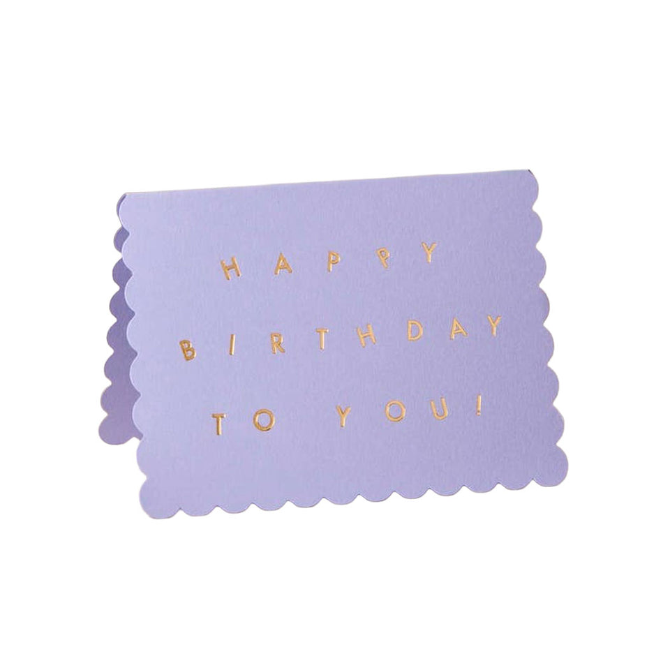 KATIE LEAMON | Scallop Happy Birthday To You Lavender Card