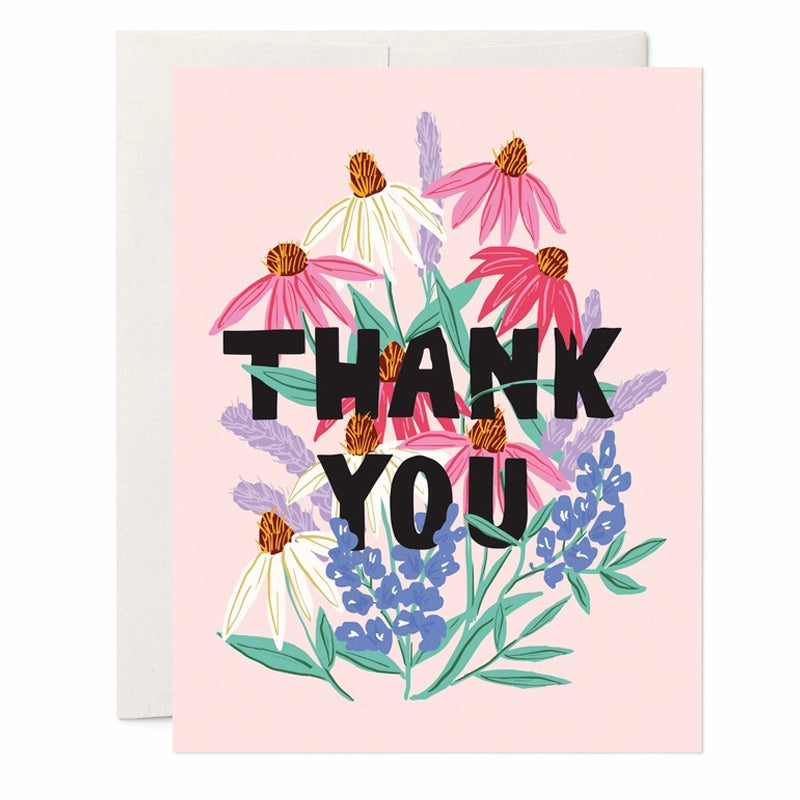 ANTIQUARIA | Cone Flower Thank You Greeting Card