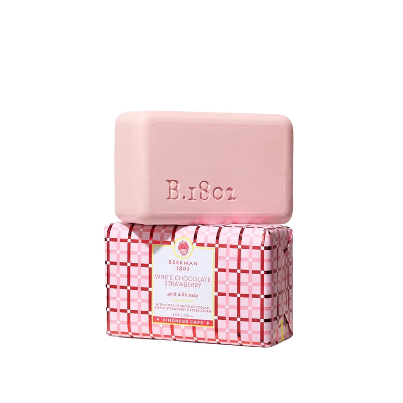 BEEKMAN 1802 | White Chocolate Strawberry Goat Milk Soap Bar