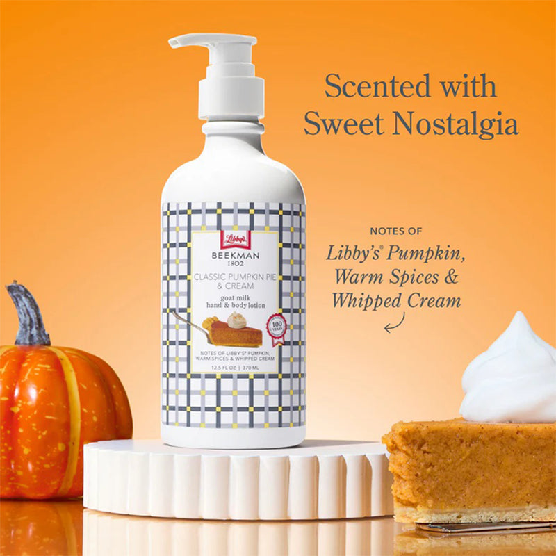 BEEKMAN 1802 | Libby's Classic Pumpkin Pie & Cream Goats Milk Hand & Body Lotion
