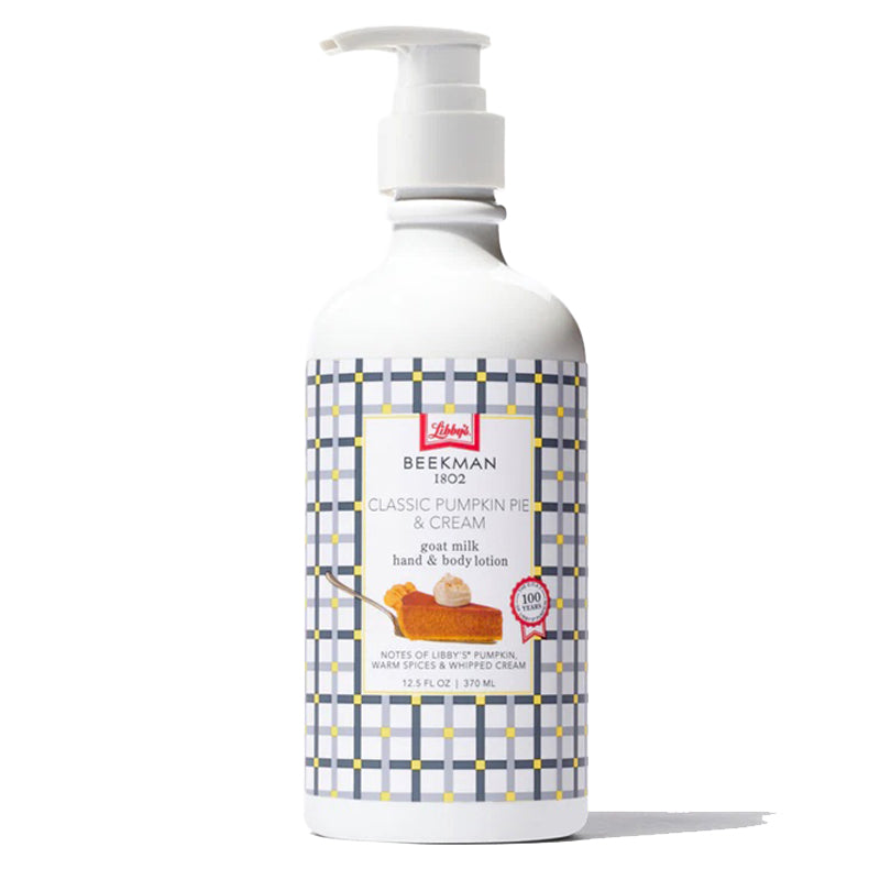 BEEKMAN 1802 | Libby's Classic Pumpkin Pie & Cream Goats Milk Hand & Body Lotion