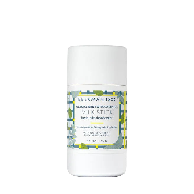 Beeckman 1802 milk stick deodorant on a white background